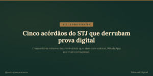 Cinco acórdãos do STJ que derrubam prova digital