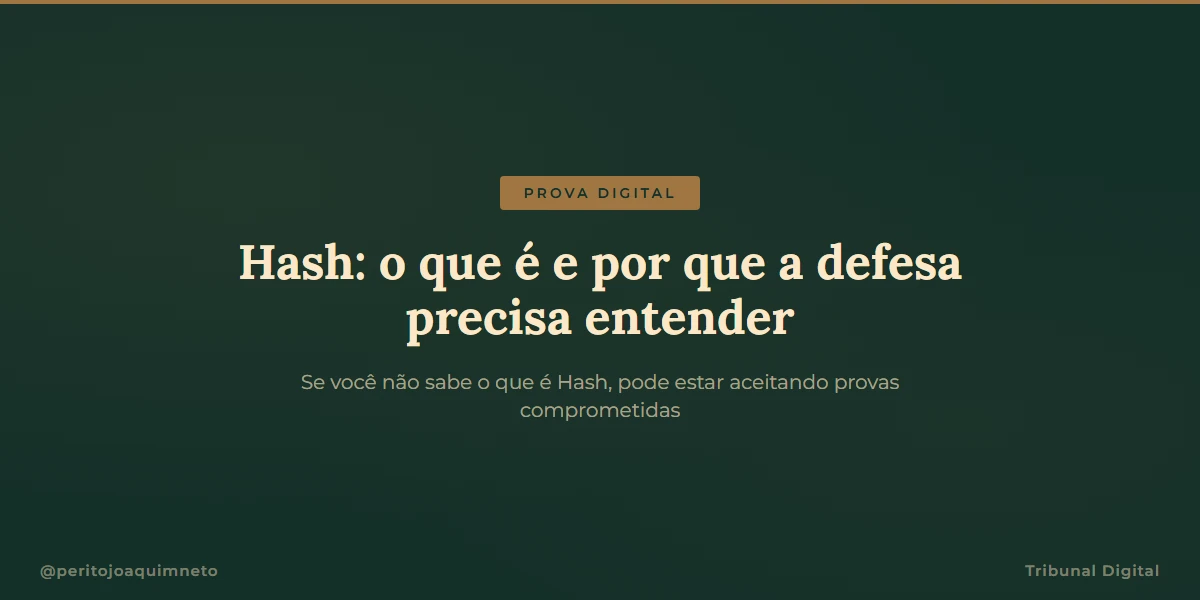 Hash: o que é e por que a defesa precisa entender