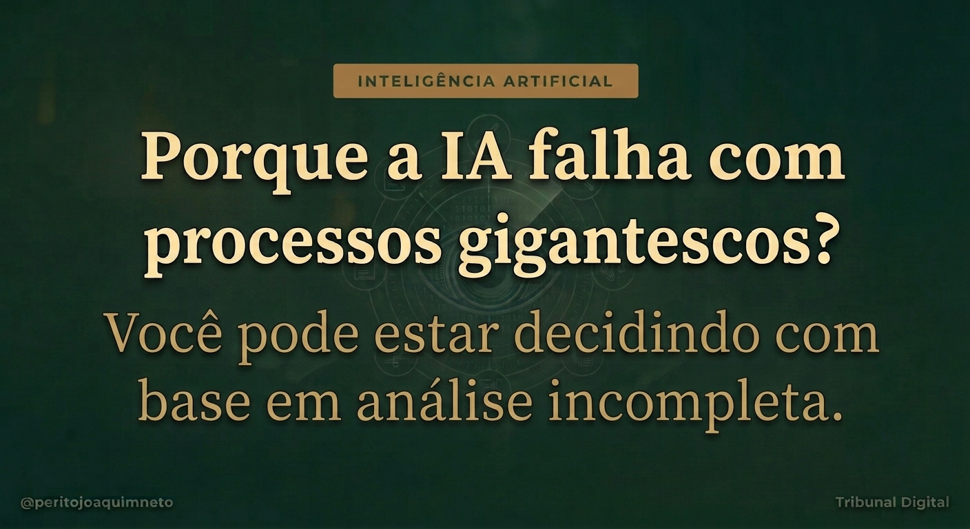 IA e processos gigantescos: por que ela trava e quanto isso custa à sua defesa